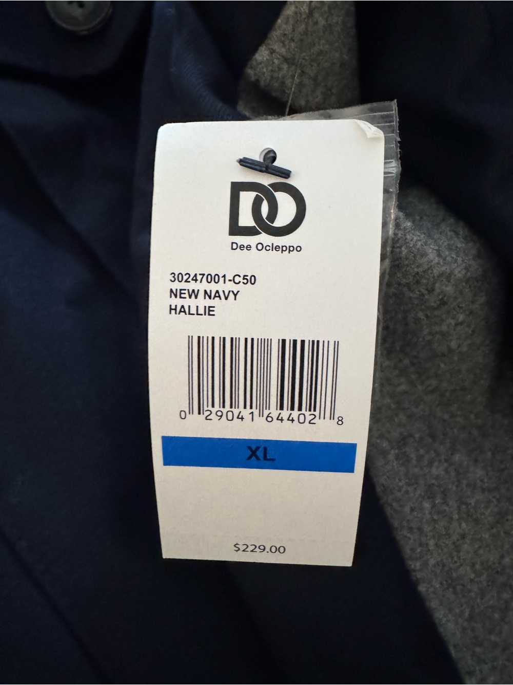 Navy Women's Double-Breasted Peacoat/Trenchcoat duo Jacket - Classic Style - Picture 2 of 4